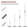 Grout Brush with Long Handle, 2 in 1 Floor Scrub Brush with Squeegee, Shower Scrubber Cleaner Swivel Stiff Bristle for Cleaning Baseboards Tile Floors Bathroom Wall view 3