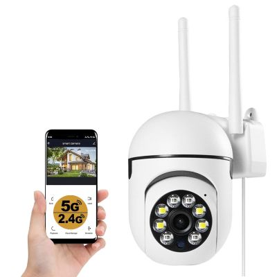 KOWVOWZ Security Cameras,2.4GHz & 5G WiFi Cameras Home Security,1080P Dome Surveillance Cameras 360 View,Waterproof Security Camera with Motion Detection,2-Way Audio (1PC) 178x102x69mm/7x4x2.7inch