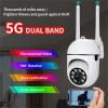 KOWVOWZ Security Cameras,2.4GHz & 5G WiFi Cameras Home Security,1080P Dome Surveillance Cameras 360 View,Waterproof Security Camera with Motion Detection,2-Way Audio (1PC) 178x102x69mm/7x4x2.7inch view 2