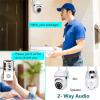 KOWVOWZ Security Cameras,2.4GHz & 5G WiFi Cameras Home Security,1080P Dome Surveillance Cameras 360 View,Waterproof Security Camera with Motion Detection,2-Way Audio (1PC) 178x102x69mm/7x4x2.7inch view 4