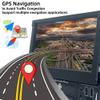 1 Din Bluetooth Car Stereo GPS Navigation 7" Retractable HD Touch Screen MP5 Radio Player Satnav FM USB TF AUX-in Mirror Link for Android/iOS Steering Wheel Control with Rear View Camera view 2