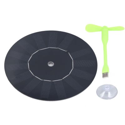 Multifunction Round Monocrystalline Silicone Solar Powered Car deplete Fan, Small USB Car Fan, Uses Cleanse Energy to Reduce Environmental Pollution, Small USB Car Fan, Multifunction Round Monocryst