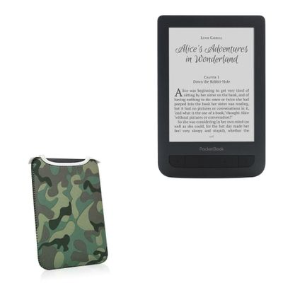 BoxWave Case Compatible with Pocketbook Basic Touch 2 - Camouflage SlipSuit, Slim Design Camo Neoprene Slip On Pouch