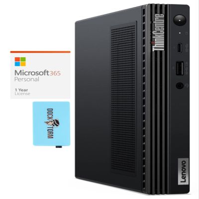 Lenovo ThinkCentre M90q Gen 2 Home & Business Mini Desktop (Intel i5-11500 6-Core, 64GB RAM, 4TB PCIe SSD, Intel UHD 750, WiFi, Bluetooth, HDMI, Win 11 Pro) with MS 365 Personal, Hub