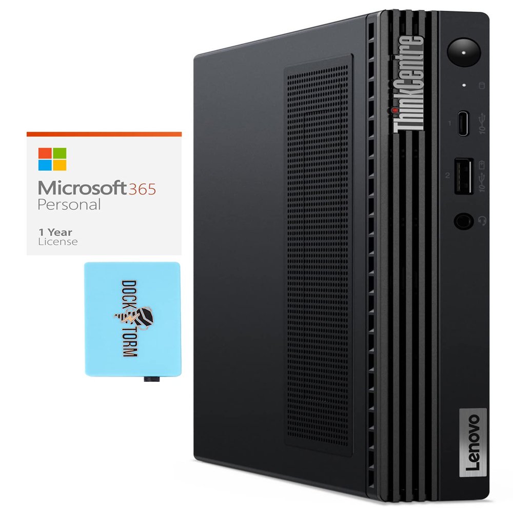 Lenovo ThinkCentre M90q Gen 2 Home & Business Mini Desktop (Intel i5-11500 6-Core, 64GB RAM, 4TB PCIe SSD, Intel UHD 750, WiFi, Bluetooth, HDMI, Win 11 Pro) with MS 365 Personal, Hub