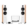 Fluance RT85 Reference High Fidelity Vinyl Turntable (White), PA10 Phono Preamp and Ai81 Powered Floorstanding Speakers (Bamboo), Ortofon 2M Blue Cartridge, 150W Class D Amplifier, Bluetooth view 1