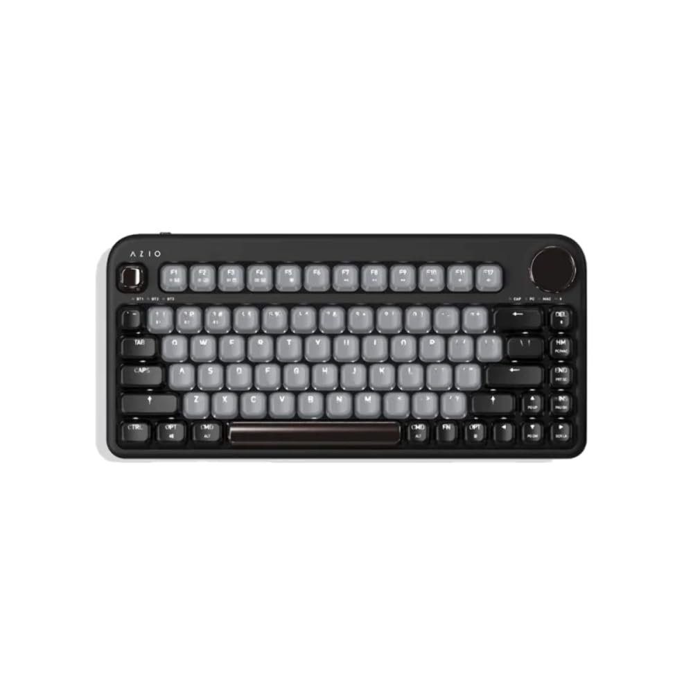 Azio IZO Wireless BT5/USB PC & Mac Mechanical Keyboard, Pre-Lubed Red Switches, Black Willow (IK404)