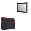 BoxWave Case Compatible with Industrial PC Pro PPC-F755-D86U - SoftSuit with Pocket, Soft Pouch Neoprene Cover Sleeve Zipper Pocket - Jet Black with Red Trim view 1