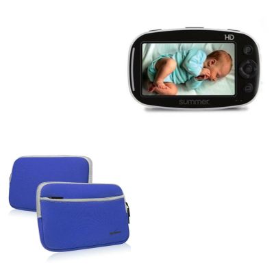 BoxWave Case Compatible with Summer Infant 30553 - SoftSuit with Pocket, Soft Pouch Neoprene Cover Sleeve Zipper Pocket - Super Blue