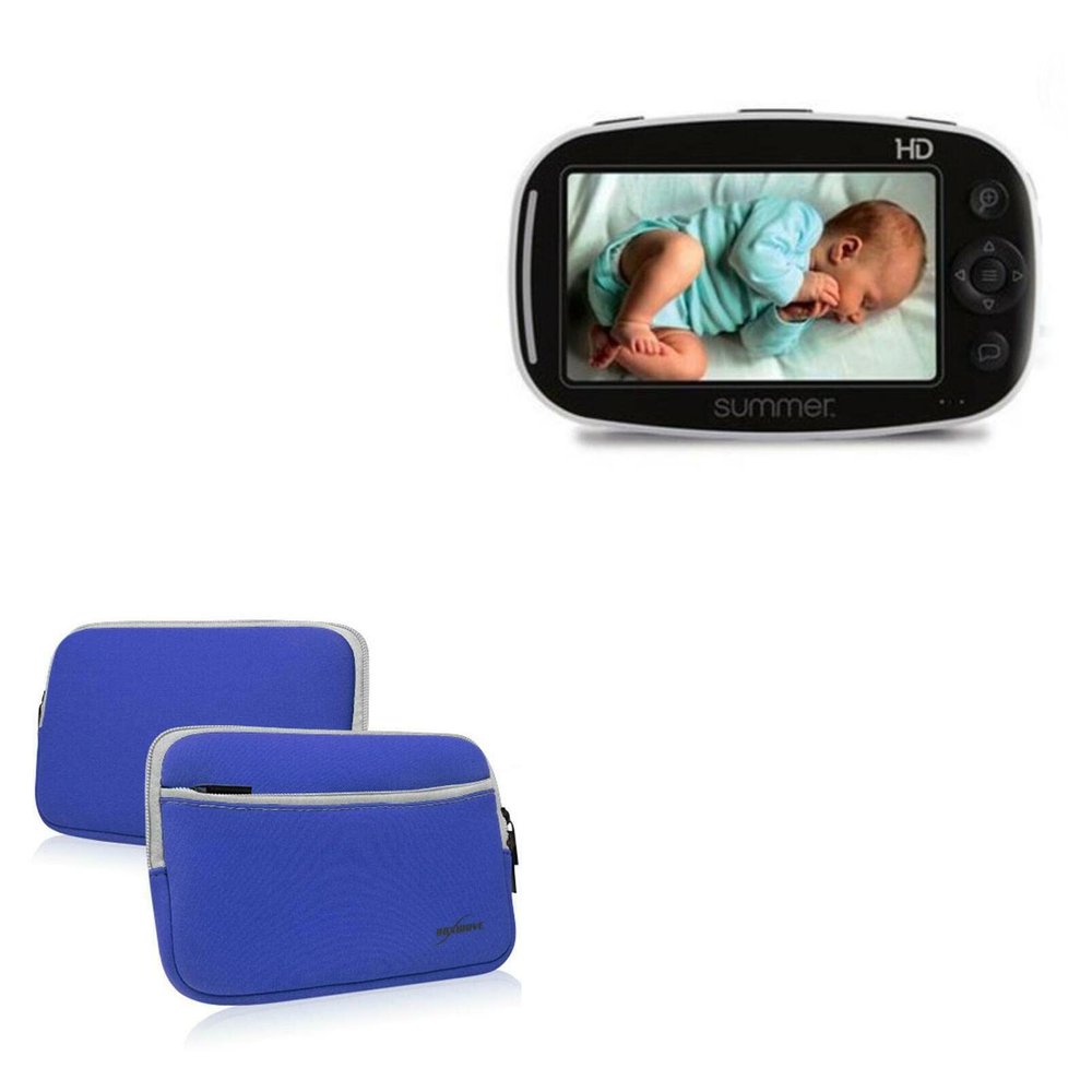 BoxWave Case Compatible with Summer Infant 30553 - SoftSuit with Pocket, Soft Pouch Neoprene Cover Sleeve Zipper Pocket - Super Blue
