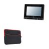 BoxWave Case Compatible with Industrial PC Pro AFL2-W07A-N26 - SoftSuit with Pocket, Soft Pouch Neoprene Cover Sleeve Zipper Pocket - Jet Black with Red Trim view 1