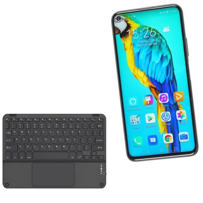 BoxWave Keyboard Compatible with Honor 20 Pro - SlimKeys Bluetooth Keyboard with Trackpad, Portable Slim TouchPad - Jet Black