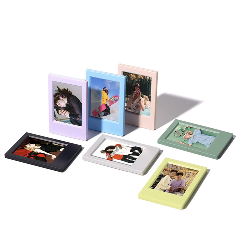 Ngaantyun Stand Photo Picture Frame for Fujifilm Instax Mini Evo 99 12 40 11 9 8 7+ 7s Instant Camera Films Mini Link Smartphone Printer Accessories Photos Borders (7pcs)