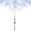 304 Stainless Steel Lightning Rod, Roof Outdoor Villa Lightning Protection Lightning Arrester, Industrial Grade Lightning Arrester (Color : Three balls, Size : 1500mm) view 1