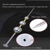 304 Stainless Steel Lightning Rod, Roof Outdoor Villa Lightning Protection Lightning Arrester, Industrial Grade Lightning Arrester (Color : Three balls, Size : 1500mm) view 3
