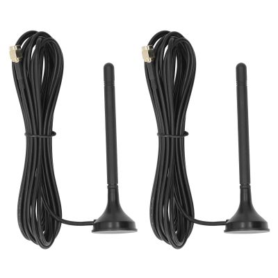 EVTSCAN 2Pcs Suction Cup Antenna High Gain 2.4G 3dbi Waterproof SMA Male Connector Antenna for Router Wireless Module