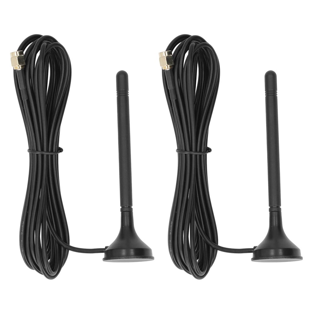 EVTSCAN 2Pcs Suction Cup Antenna High Gain 2.4G 3dbi Waterproof SMA Male Connector Antenna for Router Wireless Module