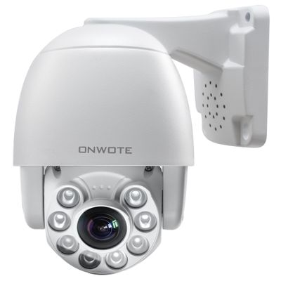 ONWOTE 4K 8MP PTZ IP PoE Camera 2 Way Audio, 355 Pan 92 Tilt 5X Optical Zoom, 2.7-13.5mm Motorized Lens, 164f-262ft IR, AI Human Vehicle Detection, Outdoor Commercial Wired Camera for Business