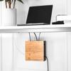Bamboo Cable Management Box with Magnetic Lid - 12,6x7,9x4.3 in - Durable Cable Organizer to Hide Cords & Power Strip - Wall Mountable - Including Hardware - for Home, Office, Desk & More (Black) view 4