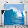 BELECO 8x6ft Fabric Big Ocean Waves Photography Backdrop Tropical Summer Sea Wave Backdrop Blue Sea Surfing Wave Water Sport Background Wallpaper Children Baby Surfing Birthday Party Photo Props view 3