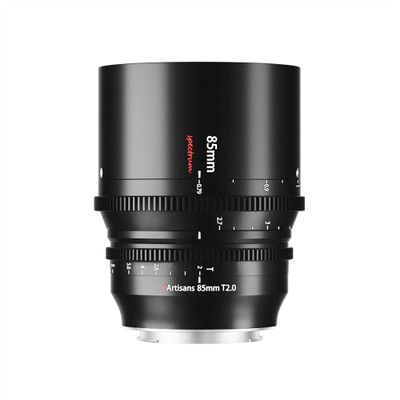 7artisans 85mm T2.0 Large Aperture Full Frame Cine Lens Compatible for Nikon Z-Mount, Manual Focus Low Distortion Cinema Lens Mirrorless Cameras for Nikon Z5 Z6 Z7 Z9 Z50 Z6II Z7II ZFC, Black