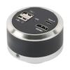 1080p HDMI USB Type-c Output Industrial Digital Microscope Camera Sensor & 500X C-Mount Lens Whit 56-LED Adjustable Ring Light - Black view 2