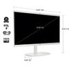 HP 2022 All-in-One Desktop, 21.5" FHD Display, Intel Celeron J4025 Processor, 8GB RAM, 512GB PCIe SSD, Webcam, WiFi, HDMI, RJ-45, Wired Keyboard&Mouse, Windows 11 Home, White view 3