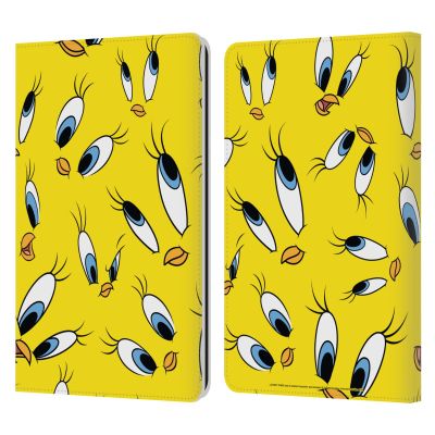 Head Case Designs Officially Licensed Looney Tunes Tweety Patterns Leather Wallet Case Compatible with Kindle Paperwhite 1/2 / 3