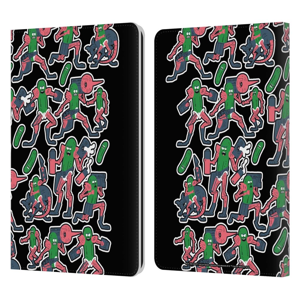 Head Case Designs Officially Licensed Rick and Morty Pickle Rick Stickers Print Season 3 Character Art Leather Wallet Case Compatible with Kindle Paperwhite 1/2 / 3