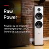 Fluance Ai81 Powered Floorstanding Tower Speakers (White Walnut) and DB10 10" Low Frequency Ported Front Firing Powered Subwoofer with 15 Feet RCA Ultimate Performance Collection Subwoofer Cable view 4