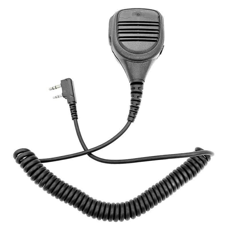 2 Pin Waterproof Rainproof Professional Heavy Duty Shoulder Remote Speaker Mic Microphone PTT for Kenwood Baofeng Nexedge Wouxun radios UV5R UV82 UV5RA 888S Retevis H777 F8HP HYT