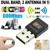 USB WiFi Adapter, AC600 Mbps Dual Band 2.4/5Ghz Wireless USB Mini WiFi Network Adapter 802.11 Mini Wireless for Laptop/Desktop/PC, Support Desktop Laptop MAC Book Windows Notebook view 4