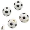 ESreake Heavy Ceramic Soccer knobs Football Knobs, 4 Packs Ball Sports Party Theme Children and Baby Home Decor Drawer Knobs Pulls Handles for Dresser Cupboard Wardrobe Cabinet Kitchen (4, Soccer-w) view 1
