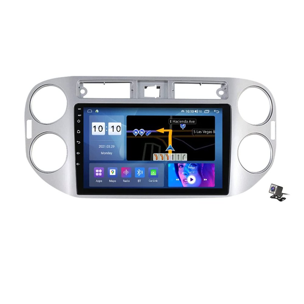 Android 10.0 Car Stereo Head Unit for V-W Tiguan 1 NF 2006-2016 Sat Nav CarPlay & Android Auto DAB+ Bluetooth/Wifi/4G/DVR/DVD/GPS/USB/SD/SWC/TPMS