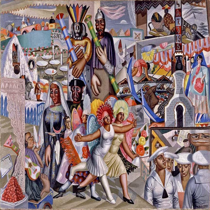 Maruja Mallo : La Verbena : The Festival : 1927 : Archival Quality Art Print