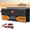 BEZAX 2600W 3200W Peak Pure Sine Wave Power Inverter 12V/24V to 220V 230V 240V Dual Voltage Car Truck Voltage Converter with USB Port Direct Connection to Car Battery,2600W-48Vto220V view 1