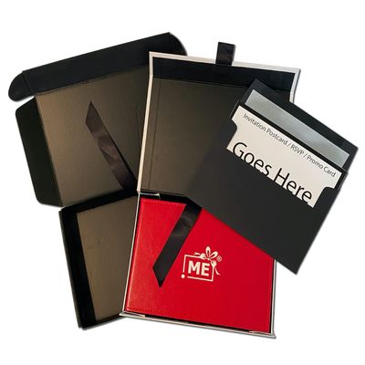 Gigeo Video Greeting Card, Video Brochure, 4GB Memory, Rechargeable LCD Screen Digital Brochures for High-end Events (Red)