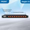 10 Outlets Horizontal 1U PDU Rackmount Power Strip - 10 Individual Led Switches, 100V-250V-1800 Joules, w/ 6 ft Power Cord for OfficeHome and Network Server view 2