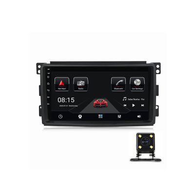 ZYLR 9In Touch Screen Double Din Car Stereo with Bluetooth Multimedia Navigation Player for Mercedes Benz Smart Fortwo W451 2006~2009 with Backup Camera Support WiFi/Carplay/DSP/SWC,6g+128g