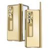 For Samsung Galaxy Z Fold 3 5G Case Aluminum Alloy Metal, Kickstand with 2 Hinges, a Pen ,Glass Screen Protector, Camera Protect, Men Women Heavy Duty Case for Galaxy Fold 3 Cover (gold,Z Fold3) view 2