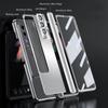 For Samsung Galaxy Z Fold 3 5G Case Aluminum Alloy Metal, Kickstand with 2 Hinges, a Pen ,Glass Screen Protector, Camera Protect, Men Women Heavy Duty Case for Galaxy Fold 3 Cover (gold,Z Fold3) view 3