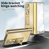 For Samsung Galaxy Z Fold 3 5G Case Aluminum Alloy Metal, Kickstand with 2 Hinges, a Pen ,Glass Screen Protector, Camera Protect, Men Women Heavy Duty Case for Galaxy Fold 3 Cover (gold,Z Fold3) view 4