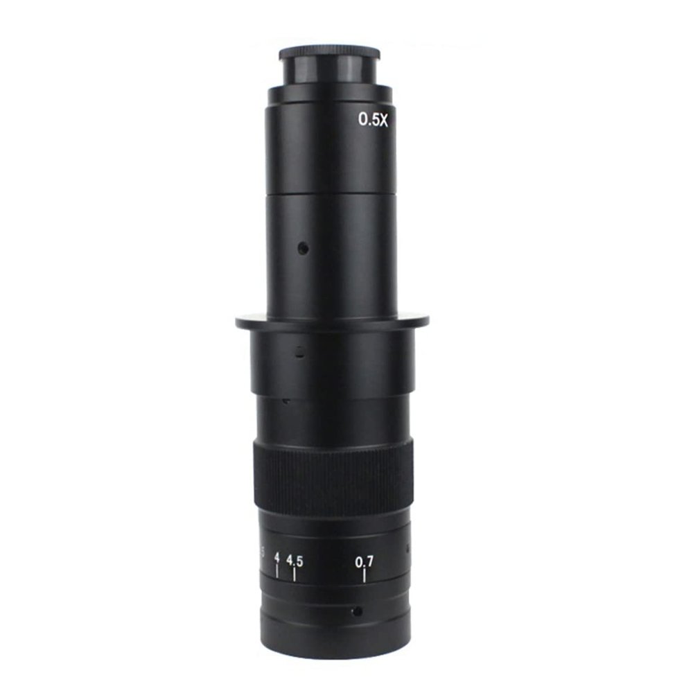 Microscope Accessories Kit 100X 130X 180X 200X 300X 360X Adjustable Magnification C Mount Zoom Lens for Industrial Video Microscope Camera Microscope Slides (Color : 180X)