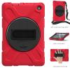 360 Rotatable case for Fire7 2022 12th Generation 7 '' Detachable Shoulder Strap/Hand Strap/Rotating Kickstand Shockproof dustproof Sturdy Protective case (Fire7 2022, Red) view 2