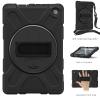 360 Rotatable case for Fire7 2022 12th Generation 7 '' Detachable Shoulder Strap/Hand Strap/Rotating Kickstand Shockproof dustproof Sturdy Protective case (Fire7 2022, Black) view 2