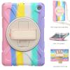 360 Rotatable case for Fire7 2022 12th Generation 7 '' Detachable Shoulder Strap/Hand Strap/Rotating Kickstand Shockproof dustproof Sturdy Protective case (Fire7 2022, Rainbow Pink) view 2
