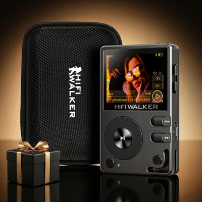 HIFI WALKER 64GB H2 Hi-Res MP3 Player & Protective Case Bundle