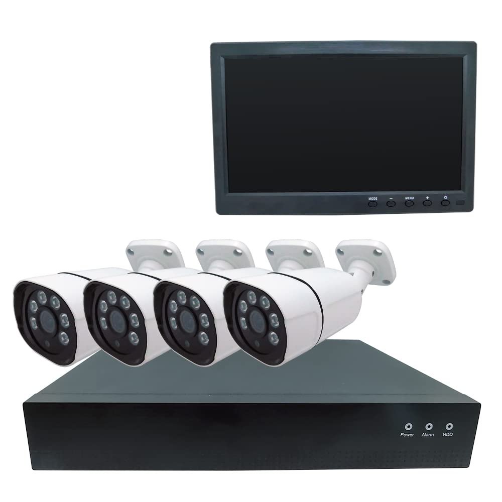 Broadwatch Surveillance Dvr Kits  4 Monitor Measures 10 In