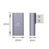 Cablecc 10Gbps USB3.0 Male Low Profile 90 Degree Left Angled Type to Female Extension Power Data Video Adapter view 2