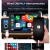 1 Din 5" Touch Screen Bluetooth Car Stereo Media Receiver Apple CarPlayer Android Auto Car Radio with Support Hands Free Calling FM SWC USB AUX Mirror Link + 12 LED Backup Camera view 2